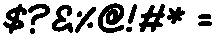 Montero Brush Font OTHER CHARS