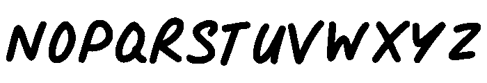 Montero Brush Font LOWERCASE