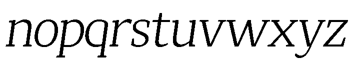 Montes UltraCondensed Oblique Font LOWERCASE