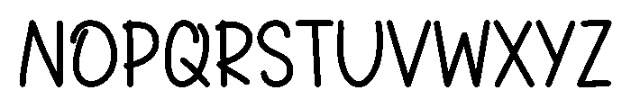 Monthly Calendar Font UPPERCASE