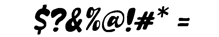 Montical Slanted Font OTHER CHARS