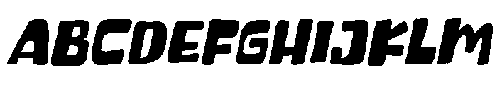 Montical Slanted Font UPPERCASE