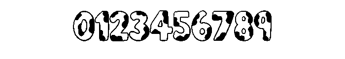 Moo Cow Black Spots By  Regular Font OTHER CHARS