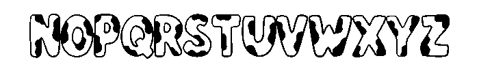 Moo Cow Black Spots By  Regular Font LOWERCASE