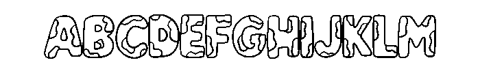 Moo Cow Spots By Squeeb Regular Font UPPERCASE