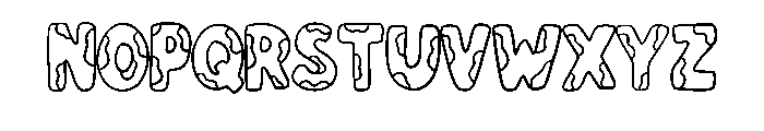 Moo Cow Spots By Squeeb Regular Font LOWERCASE
