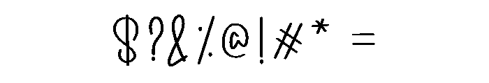 Mood Lazy Font OTHER CHARS