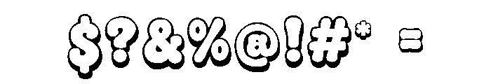 Moon Berry Soda Outline Font OTHER CHARS