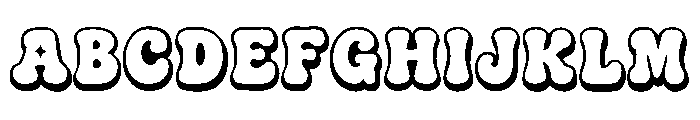 Moon Berry Soda Outline Font UPPERCASE