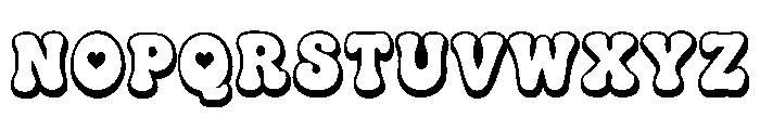 Moon Berry Soda Outline Font UPPERCASE