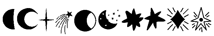 Moon Star Set Font OTHER CHARS