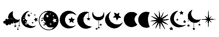 Moon Star Set Font UPPERCASE