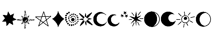 Moon Star Set FONT