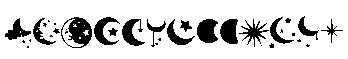 Moon Star Set Font LOWERCASE