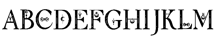 Moon Tarot Font UPPERCASE