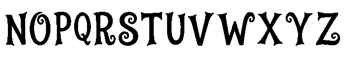 Mooncurl Regular Font UPPERCASE