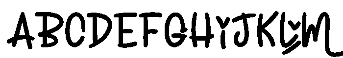 Moons Love Font UPPERCASE