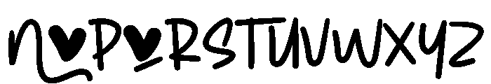 Moons Love Font UPPERCASE