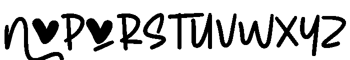 Moons Love Font LOWERCASE