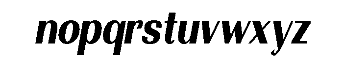 Morenta ExtBd Slant Cond Font LOWERCASE