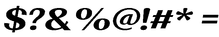 Morenta ExtBd Slant Exp Font OTHER CHARS