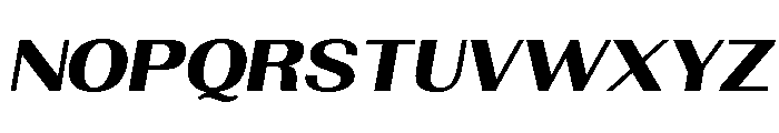 Morenta ExtBd Slant Exp Font UPPERCASE