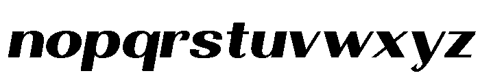Morenta ExtBd Slant Exp Font LOWERCASE