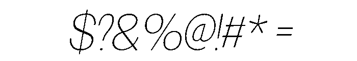 Morenta ExtLt Slant Cond Font OTHER CHARS