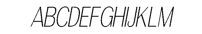 Morenta ExtLt Slant Cond Font UPPERCASE