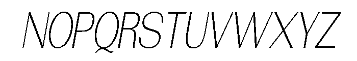 Morenta ExtLt Slant Cond Font UPPERCASE