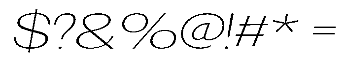 Morenta ExtLt Slant Exp Font OTHER CHARS