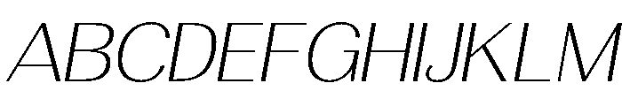 Morenta ExtLt Slant Exp Font UPPERCASE