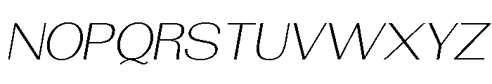 Morenta ExtLt Slant Exp Font UPPERCASE