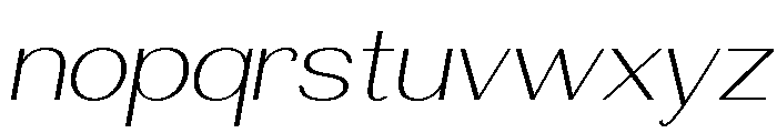 Morenta ExtLt Slant Exp Font LOWERCASE