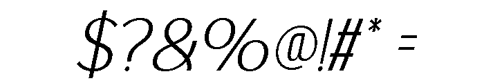 Morenta Italic Font OTHER CHARS