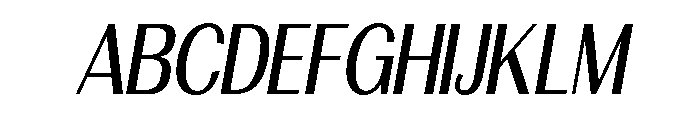 Morenta Med Slant Cond Font UPPERCASE