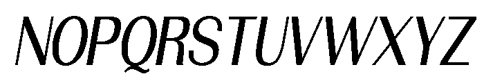 Morenta Med Slant Cond Font UPPERCASE