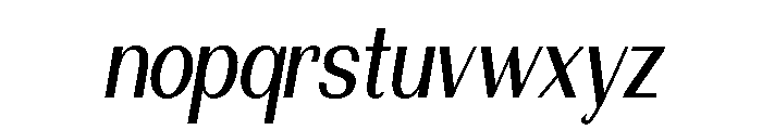 Morenta Med Slant Cond Font LOWERCASE