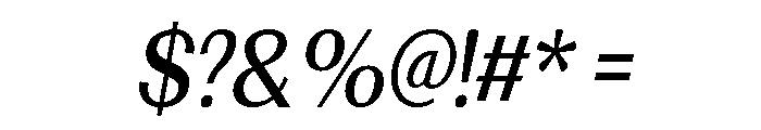 Morenta SemBd Slant Cond Font OTHER CHARS
