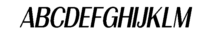Morenta SemBd Slant Cond Font UPPERCASE