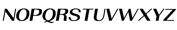 Morenta SemBd Slant Exp Font UPPERCASE