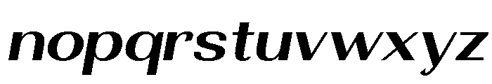 Morenta SemBd Slant Exp Font LOWERCASE