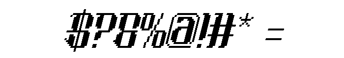 Morglitch Italic Font OTHER CHARS