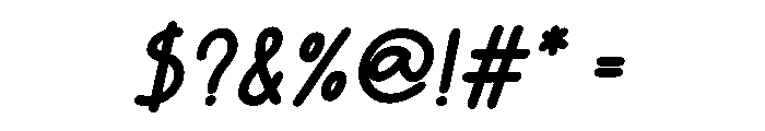 Mori Handwritten Bold Italic Font OTHER CHARS