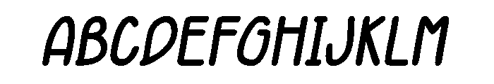 Mori Handwritten Bold Italic Font UPPERCASE