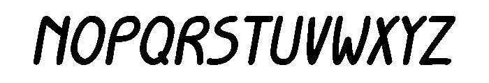 Mori Handwritten Bold Italic Font UPPERCASE