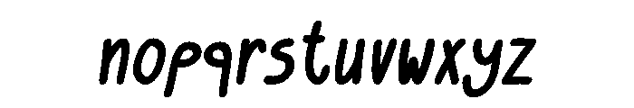 Mori Handwritten Bold Italic Font LOWERCASE