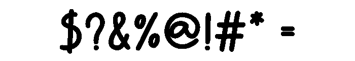 Mori Handwritten Bold Font OTHER CHARS