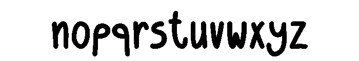 Mori Handwritten Bold Font LOWERCASE