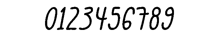 Mori Handwritten Italic Font OTHER CHARS